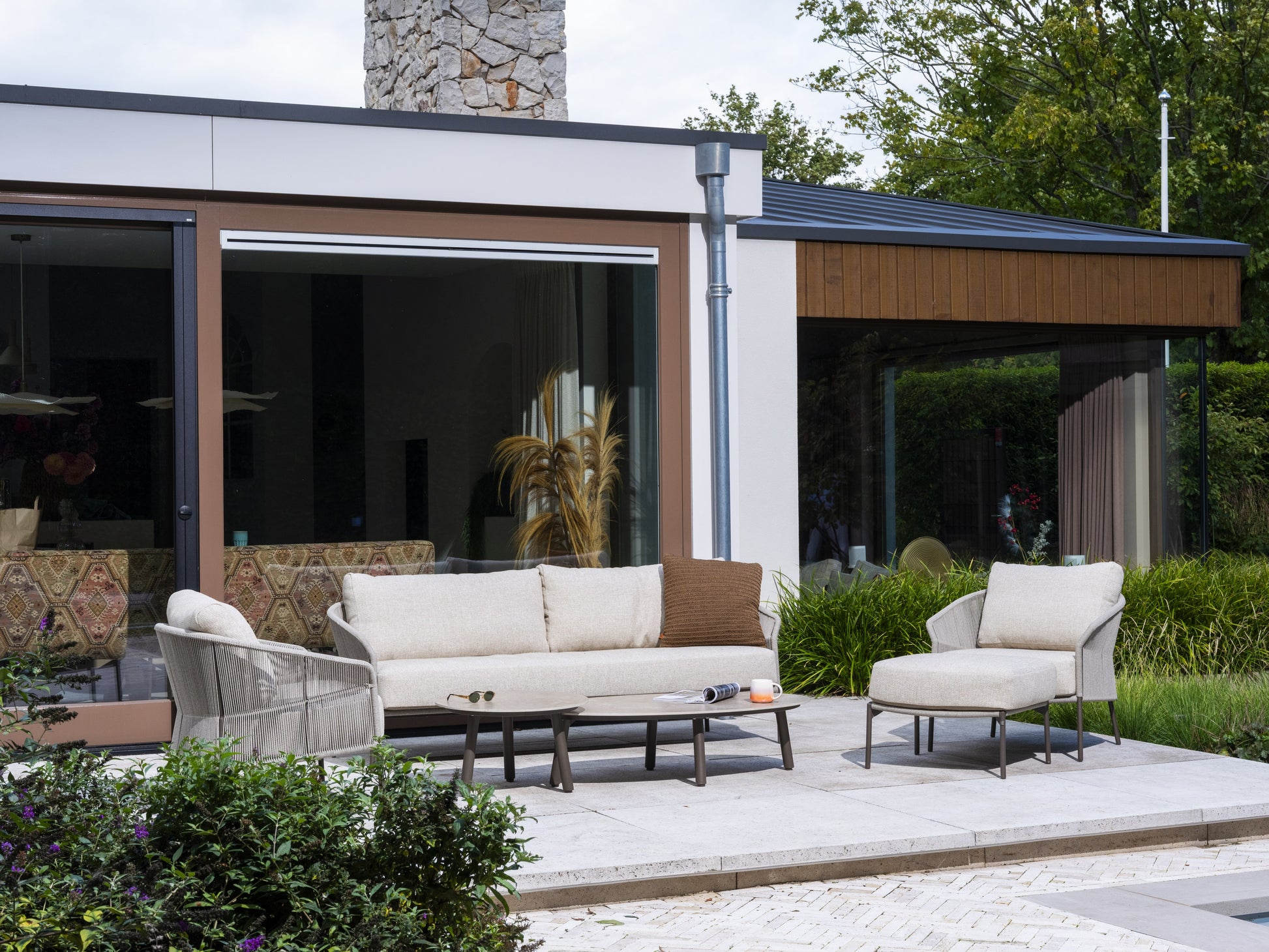 4SO Florence lounge set terre met Salute salontafels (2 st.) — sfeervolle tuinset van 4 Seasons Outdoor