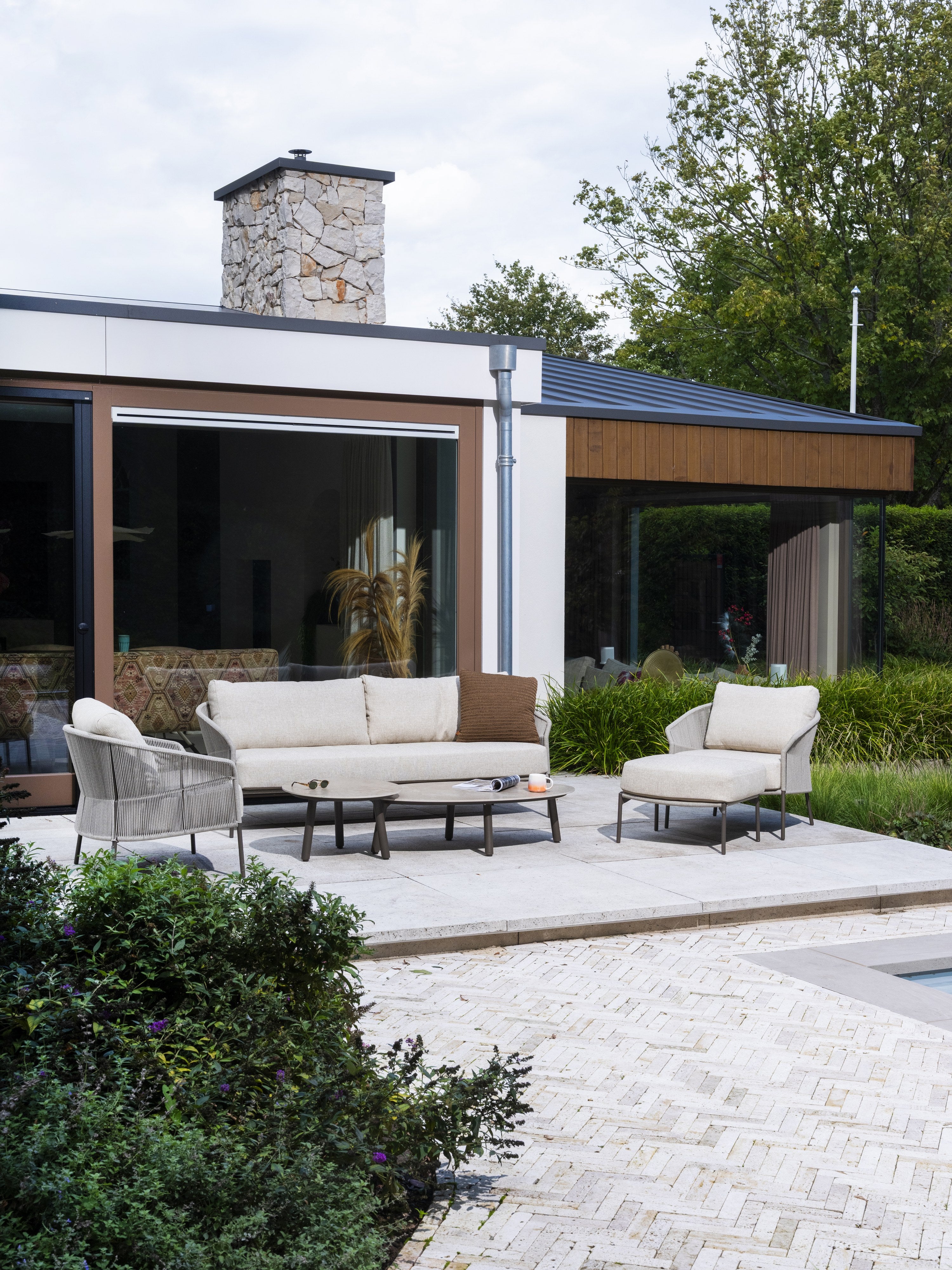 4SO Florence lounge set terre met Salute salontafel 65x30cm — sfeervolle tuinset van 4 Seasons Outdoor