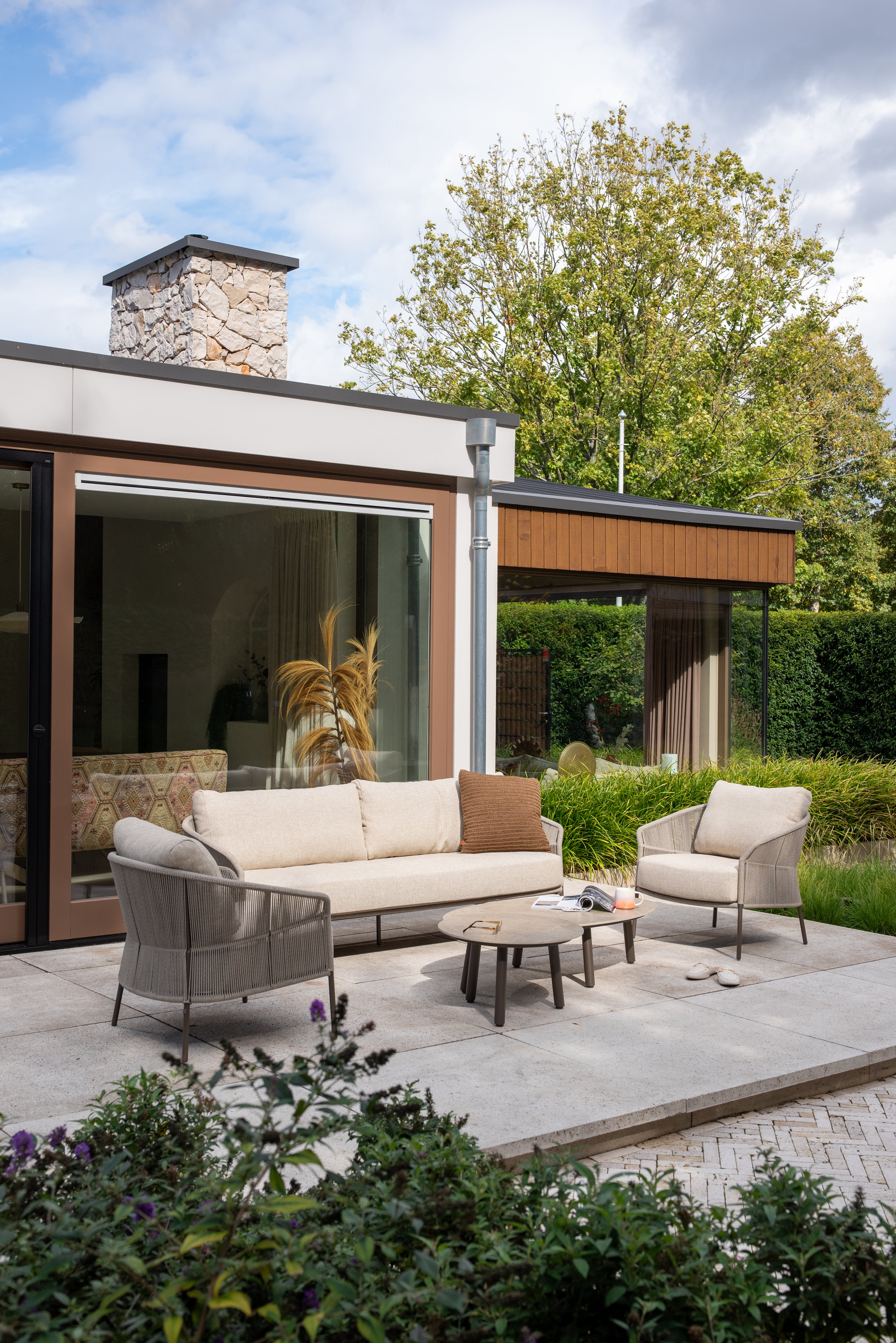 4SO Florence lounge set terre met Salute salontafels (2 st.) — sfeervolle tuinset van 4 Seasons Outdoor