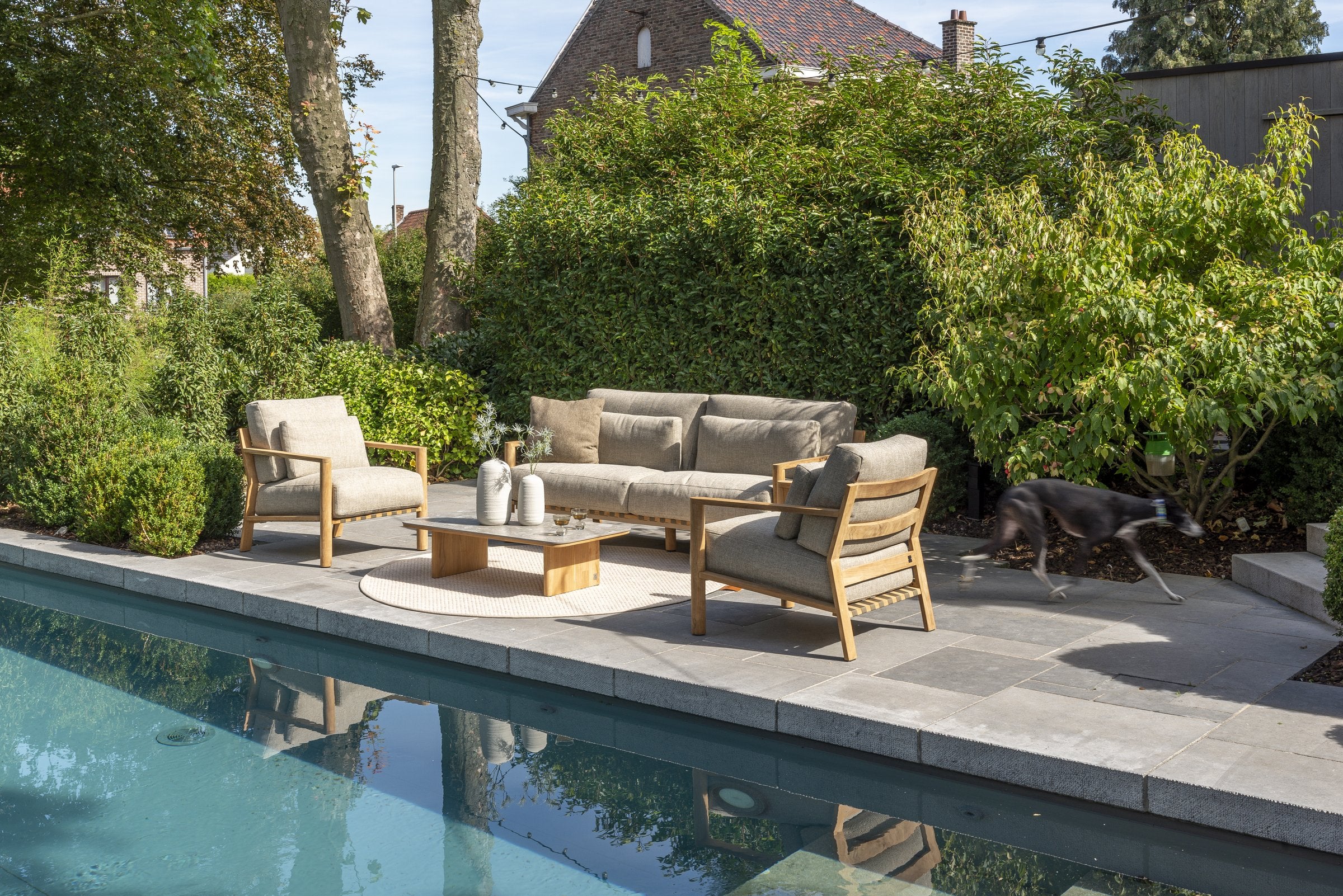 Lucas bistro living set with Finn coffeetable 60cm _ - Lifestyle