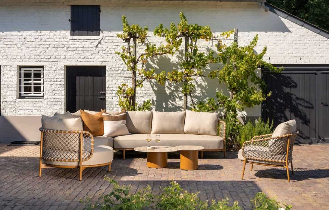 4SO Martinique lounge set amber met Sofie salontafels (2 st.)