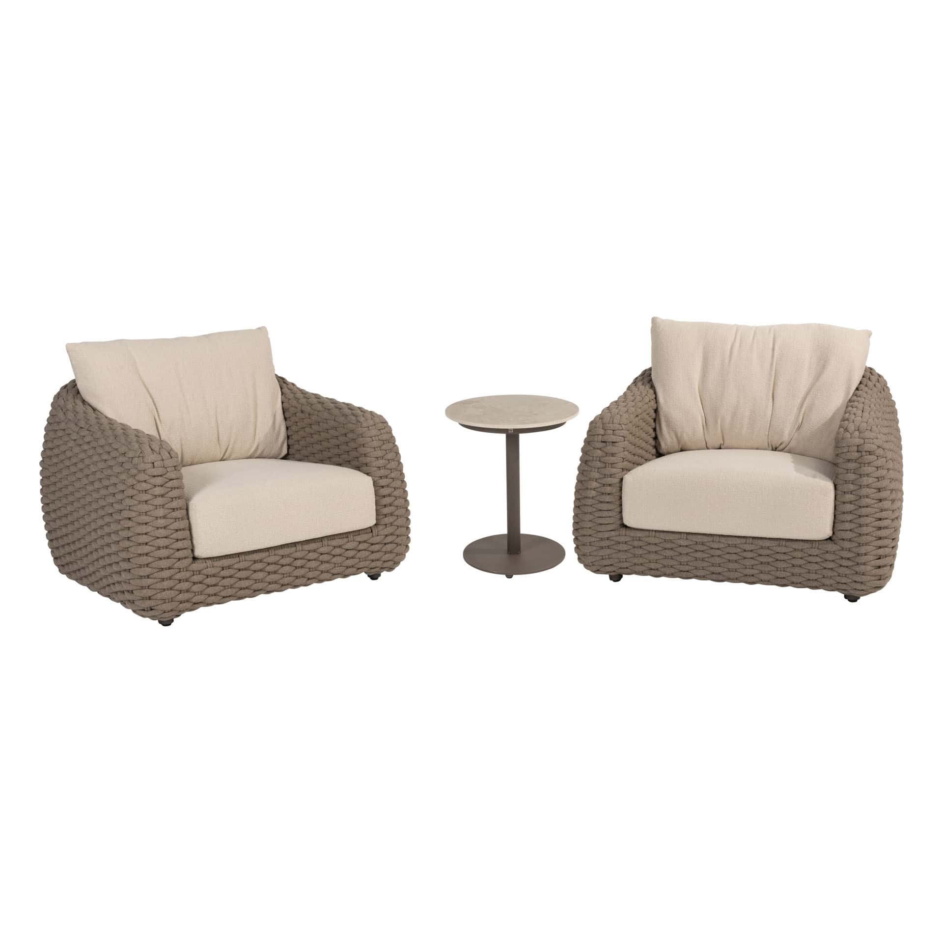 4SO Maxime lounge set met Boaz bijzettafel ⌀45cm