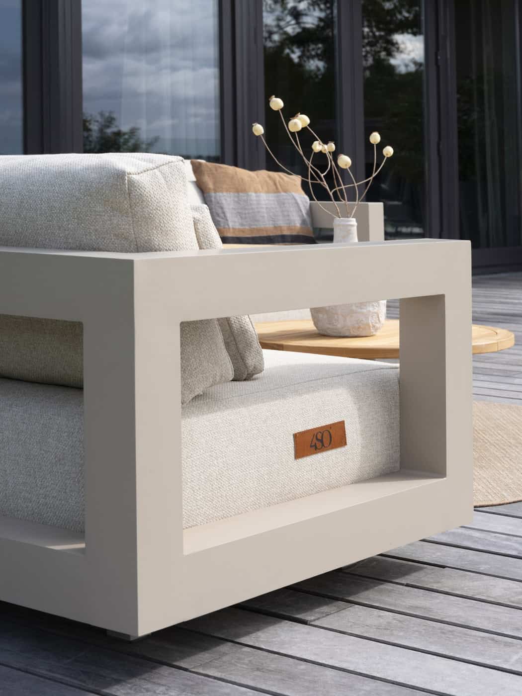 4SO Metropolitan modulares Ecksofa 256×256 cm latte