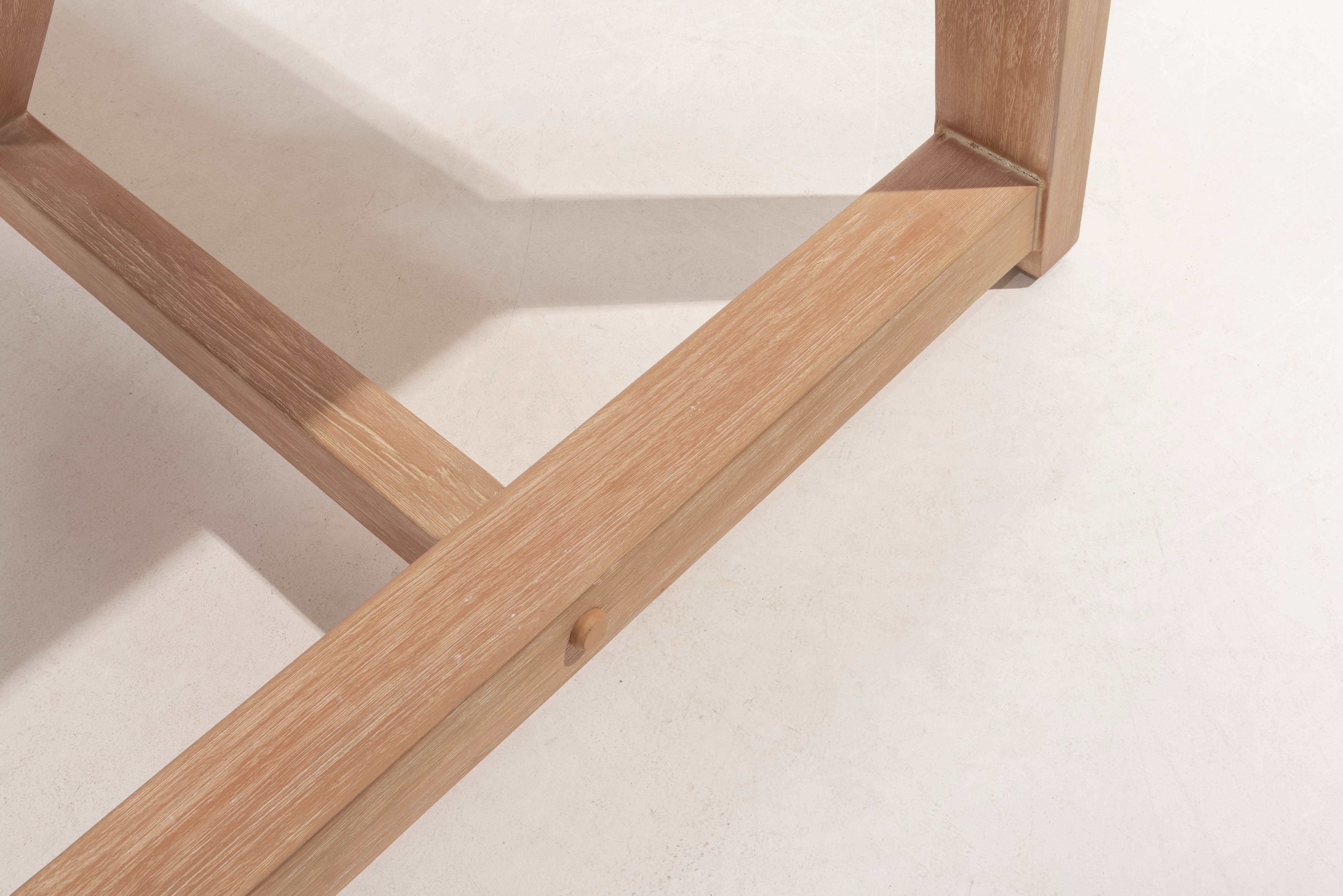 4 Seasons Outdoor Noah brushed Teak dining table 260x100cm - Detail view