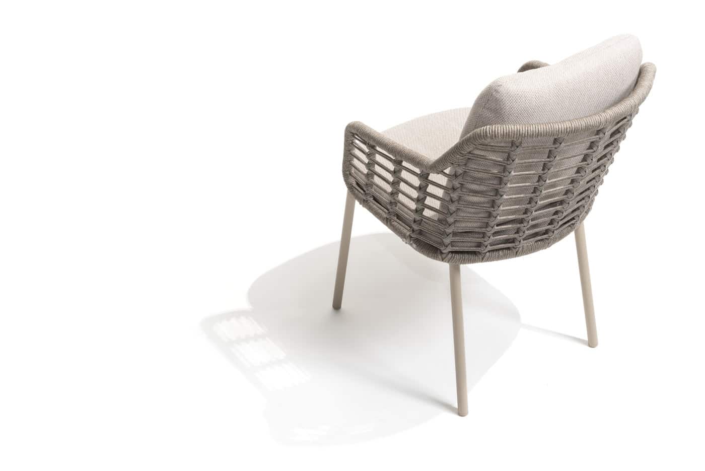 4SO Puglia dining set latte (4 st.) met Sarah tafel ⌀120cm