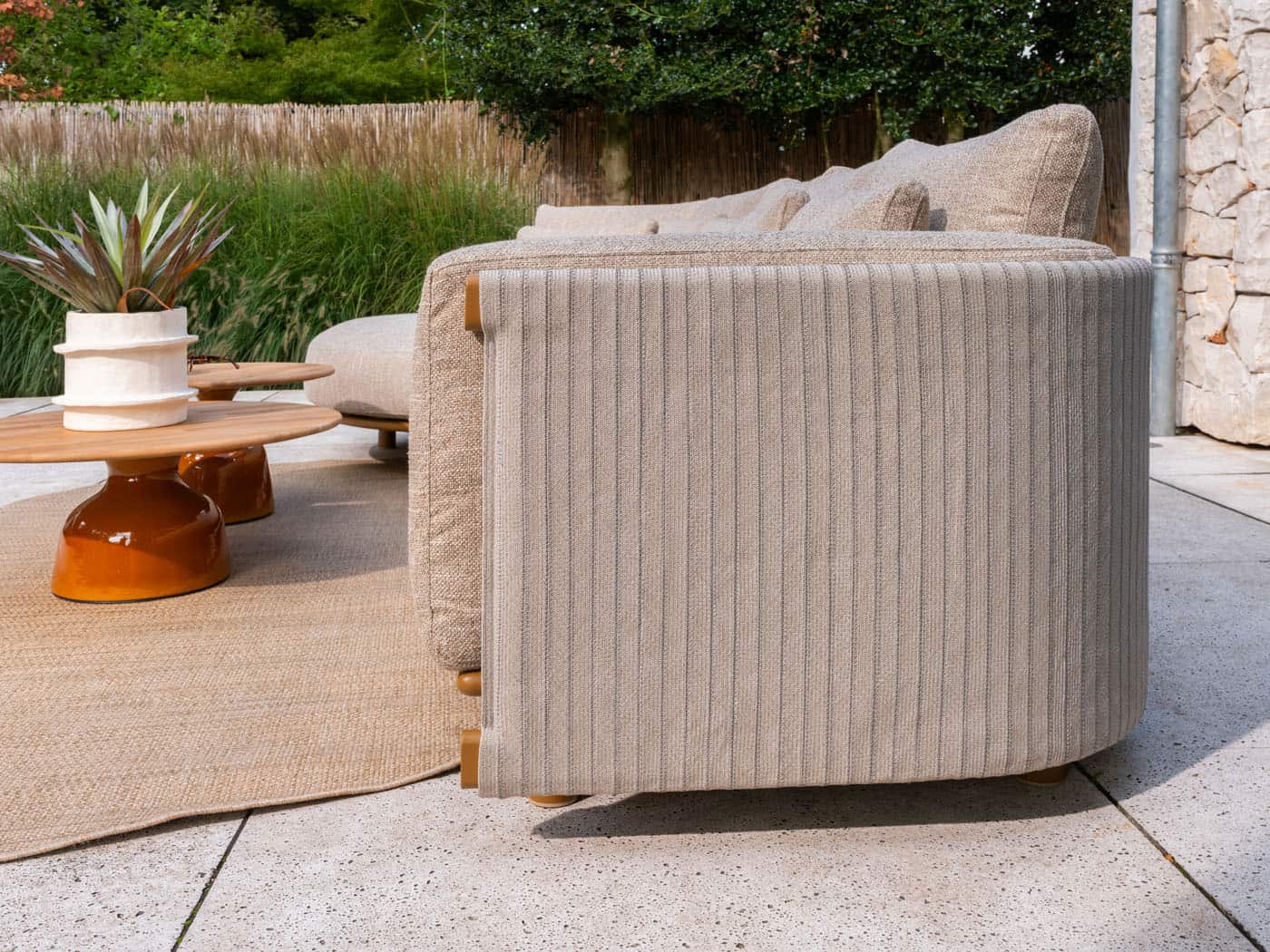 4SO Safina modulares Sofa mit Chaiselongue amber