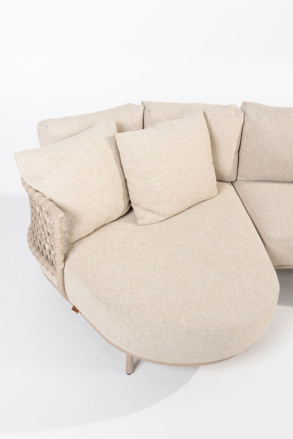 4SO Sardinia modulares Sofa mit Chaiselongue latte