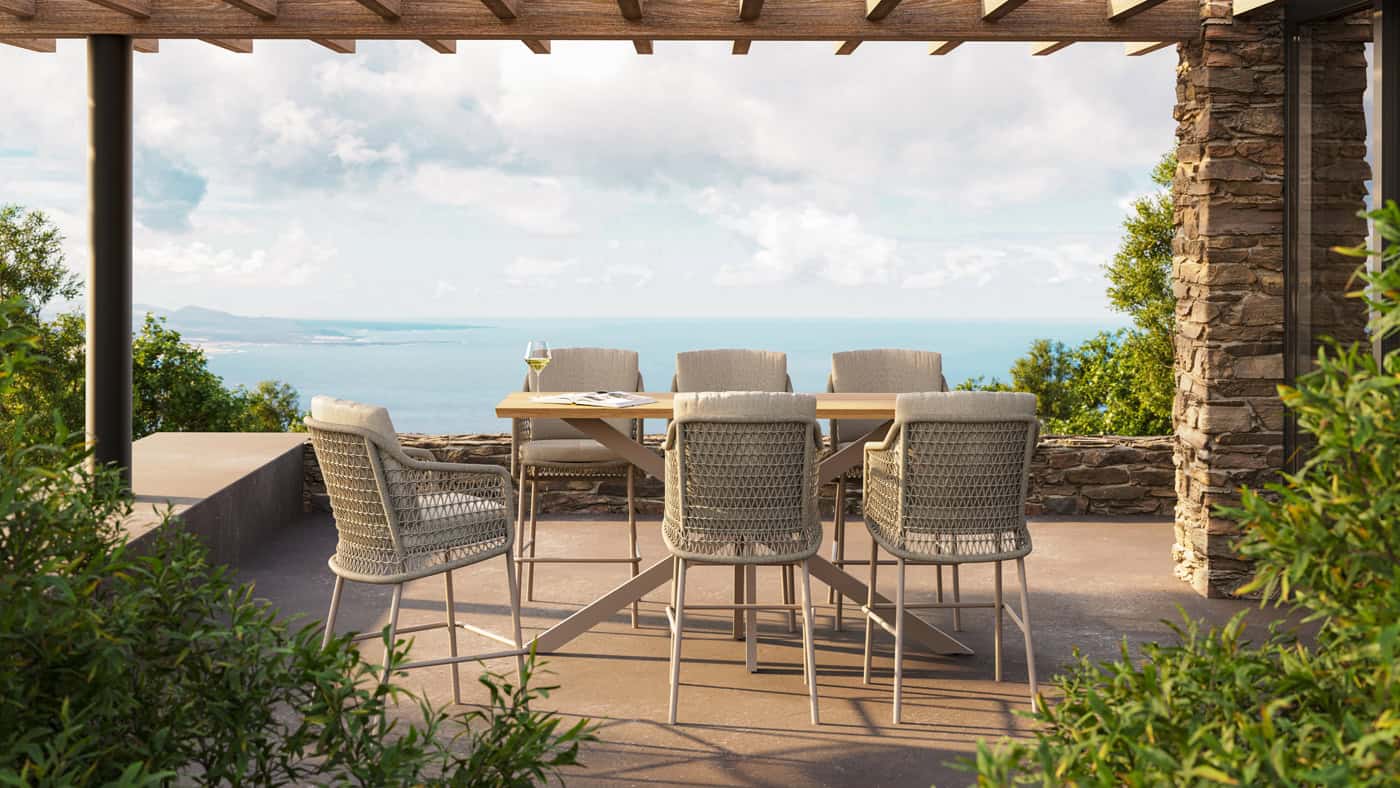 4SO Tramonti barset latte (6 st.) + Taste 4SO Prado tafel 200x70cm