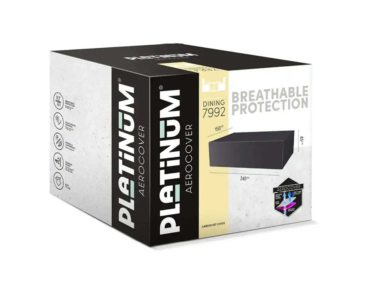 4SO Cortina dining set latte (6 st.) met Prado tafel 240x105cm