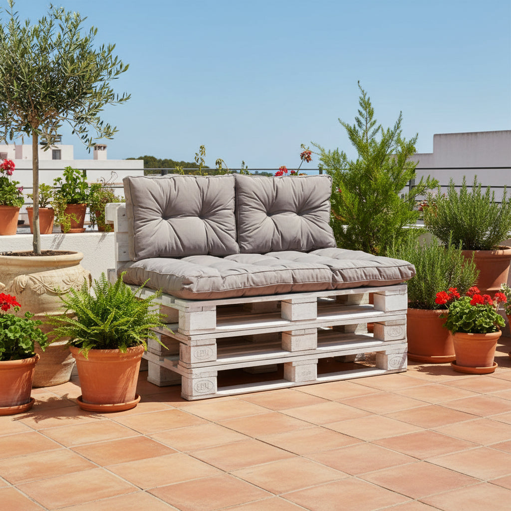 Madison Florance Panama Taupe palletkussen voor in uw loungeset of palletbank | 120cm x 80cm