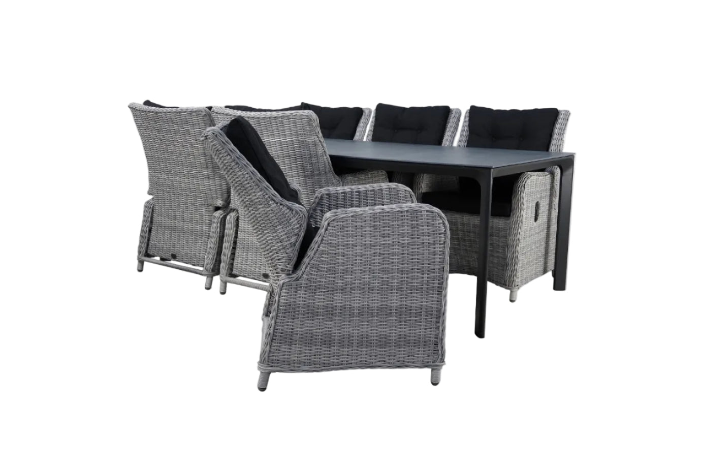 PaZoon 7-piece garden set | Riva White Faded Grey garden chairs | Sophie garden table 220cm