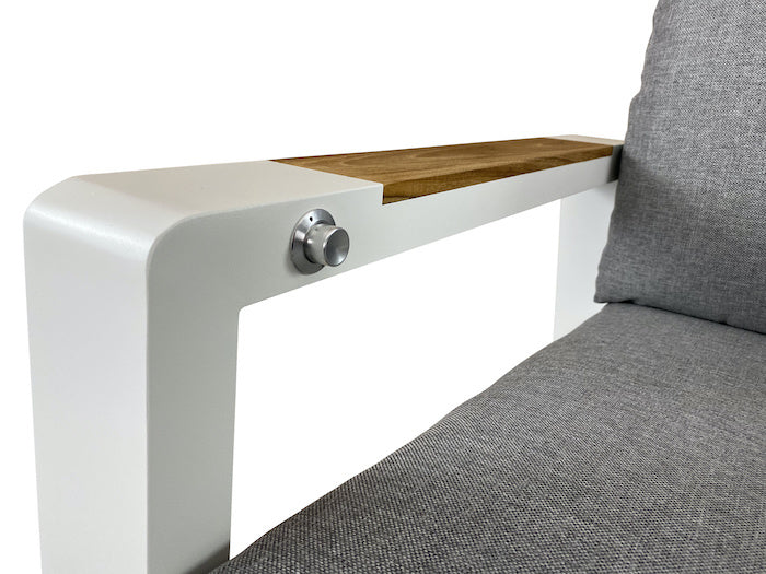 PaZoon verstelbare tuinstoel Como aluminium teak - afbeelding 3
