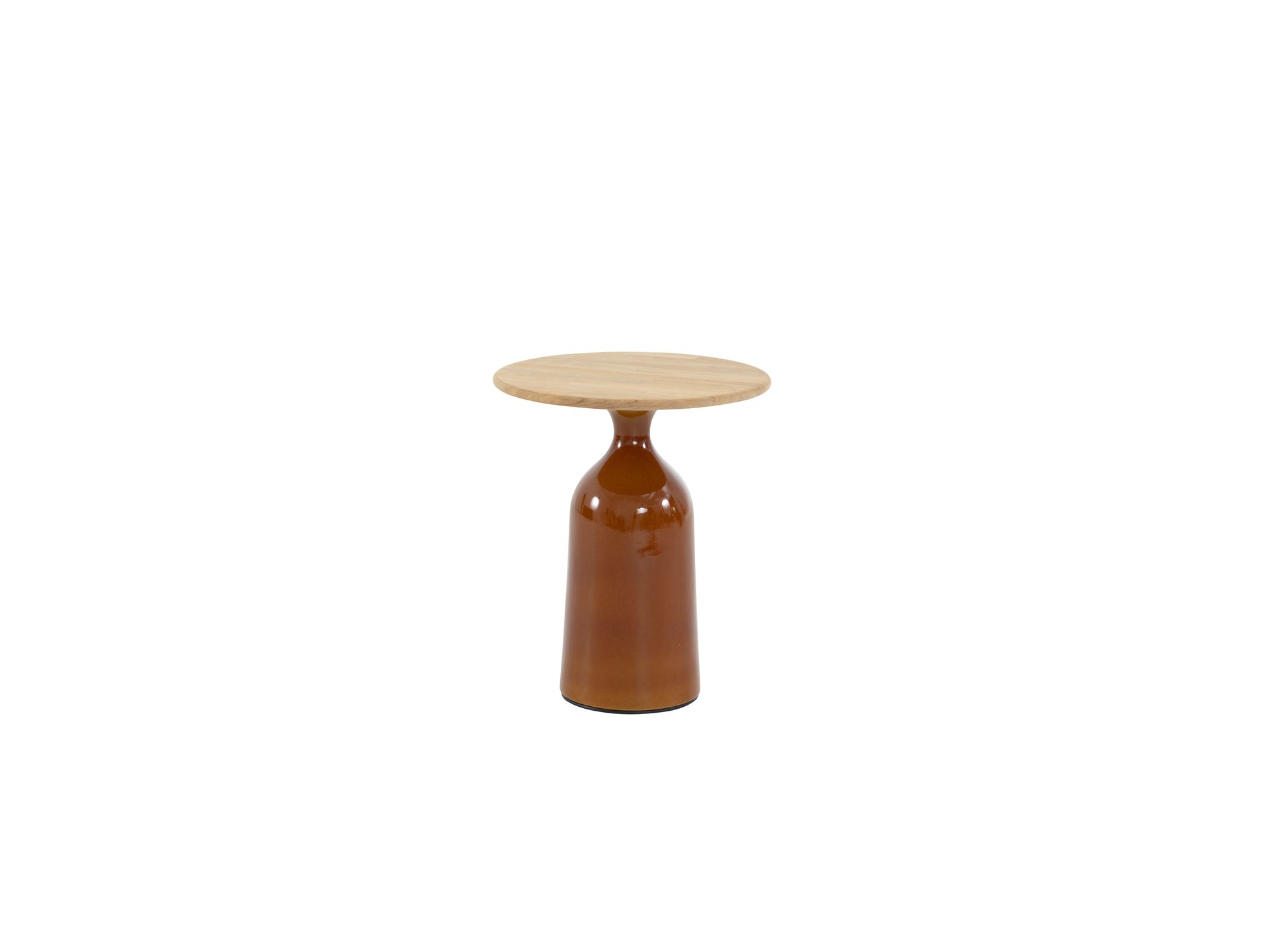 June side table Caramel with teak top