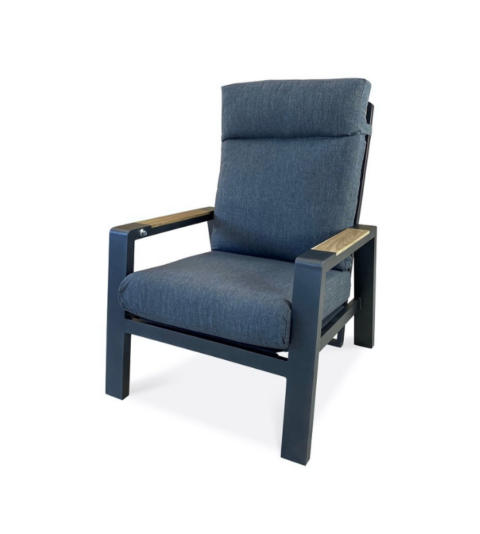 PaZoon verstelbare tuinstoel Como lounge aluminium teak - afbeelding 2