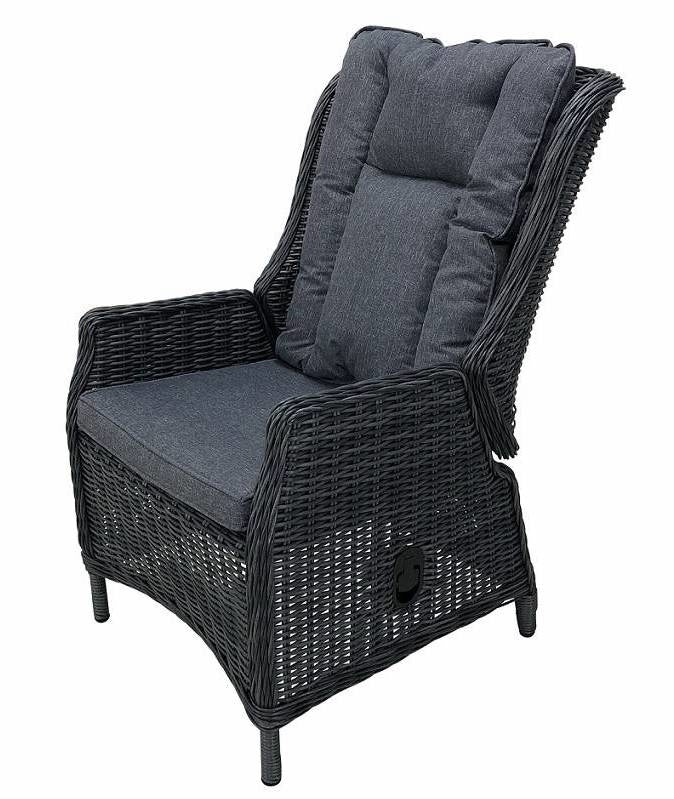 PaZoon verstelbare tuinstoel Osborn wicker aluminium grijs - afbeelding 2
