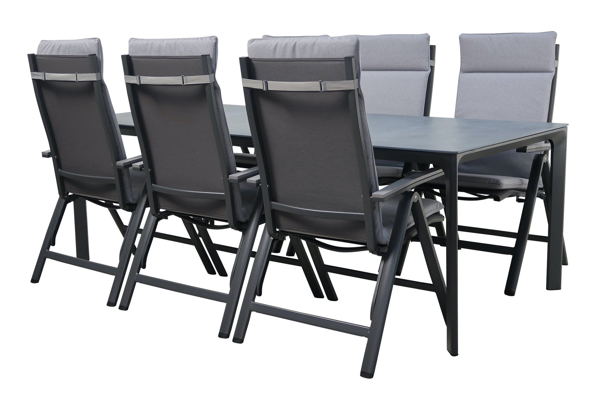 PaZoon 7-delige tuinset Sophie 220 cm aluminium met Dacosta tuinstoelen